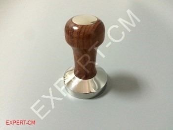 Темпер (сталь) із дер. ручкою (коричневий) d58мм